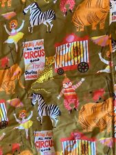 Vintage Circus Animals HandMade Cotton BedSpread Coverlet 79 x 90 picture