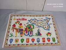 Vintage Italian Tea Towel Sicilia  20 X 29  picture