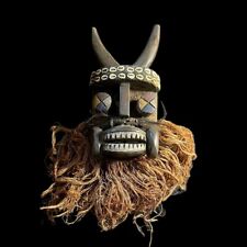 African mask Face Mask Wood Hand Carved Vintage Dan Kran Kaogle-G1228 picture