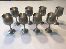 Royal Selangor Pewter Vintage Goblet Cup Set 8 Wine Beer Water 4oz 7oz Malaysia picture