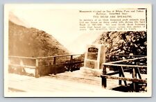 RPPC Monument On White Pass & Yukon Railway 'The Dead Are Speaking' VTG Postcard picture