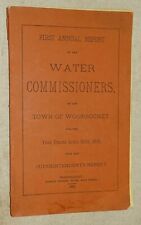 1886 Woonsocket R.I. First Annual Report of the Water Commissioner picture