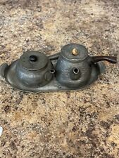 Set Of 2 Teapots With Tray Mini old As Is Material Unknown picture
