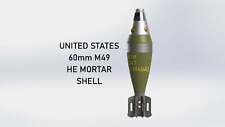 united states 60mm m49 he mortar shell made from plastic in correct colours picture