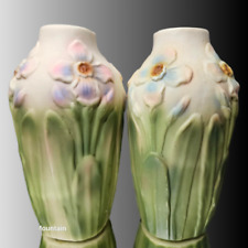 Antique Art Deco Rare Daffodils Matte Pottery Flower 6.5