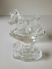 Vintage Biedermann Crystal Rocking Horse Candle Holders - Set of 2 picture