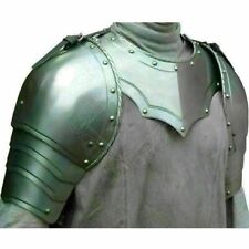 Medieval knight Armor Pair of pauldrons & gorget shoulder Armor Halloween 18Gg picture
