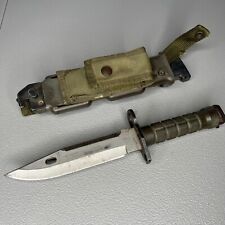 Vintage US Military M9 Phrobis III USA Pat Pend Bayonet Knife W/ Scabbard picture