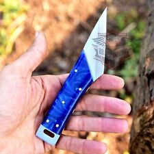 Handmade D2 Steel Blade,Multi Color Handle Kiridashi Knife,Survival Knife,Sheath picture