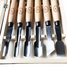 D306 6pieces Woodpecker Dry Hand Wood Carving Tool Chip Detail Chisel Knives Set picture