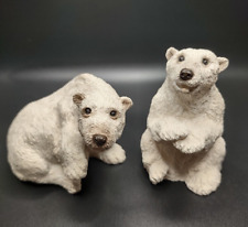 VTG United Design Co Animal Stone Critters Polar Bears Set of 2 1988 picture