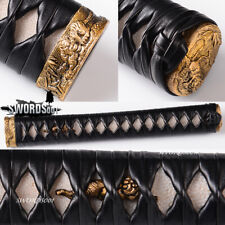 tsuka handle real leather ito brass fittings 26cm for katana sword real rayskin  picture