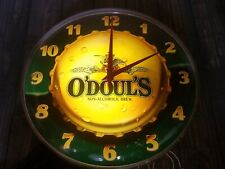 VTG 1992 O'DOUL'S Non - Alcoholic Brew Wall Clock Anheuser Bush **READ INFO** picture