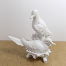 AK Kaiser White Dove or Pigeons on Nest Figurine 425 German Bisque Porcelain picture