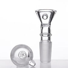 Glass Funnel Bowl Glass Slide Bowl with 6 Holes Honeycomb Screen 14mm male Clear picture