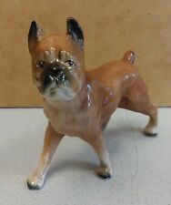 MCM Vintage Porcelain BOXER Dog Statue Figurine Shamrock mark Made in Japan picture