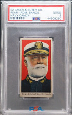 1910 E2 Lauer Suter Navy Candy Admiral Sands Trade Advertising Card PSA 2 picture