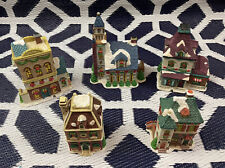 Vtg Lot of 5 Christmas Villages House Physician Office Bakery Collectible 1997 picture
