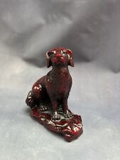 Chinese Horoscope Zodiac Handmade Cinnabar Red  Year Of The Dog Figurine picture