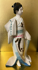 Vintage Japanese Hakata Doll Kimono Geisha Maiko Pottery H: 15.1in picture