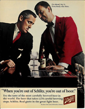 1967 SCHLITZ Beer Lager Milwaukee Glass Vintage Magazine Print Ad 10.25X13.25 picture