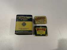 Lot of 3 Vintage Antique Medical Tins Spartan Aspirin Anacin Purepac Bicarbonate picture
