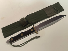 Vtg John Ek Commando Combat Fighting Knife with Sheath Clip Point (Made in USA) picture