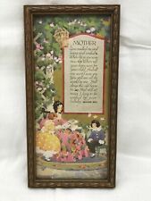 Vintage Framed Romantic Mother Print Mother's Day picture