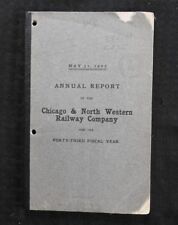 1902 CHICAGO & NORTH WESTERN RAILROAD RAILWAY TRAIN ANNUAL REPORT FREMONT ELKHOR picture