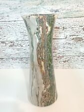 9.5in Vtg polished stone alabaster onyx marble greek roman Asian vase picture