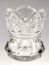 c.1912 WESTMORELAND No. 60 GLASS FAN & DIAMOND TOOTHPICK HOLDER 2-3/8