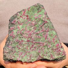 8.02lb Large Rare Natural Red Green Gemstone Ruby Zoisite Crystal Rough Mineral picture