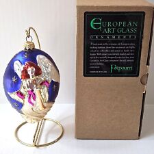 Eurpoean Art Glass Christmas Ornament Heavenly Angel Made in Poland NEW picture