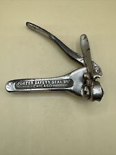Bank Money Bag Sealing Tool Porter Safety Seal Co. Chicago Patent June 10 1902 picture