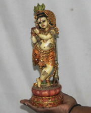 Vintage Décor Hand painted Resin Beautiful God Krishna Statue/Figurine 5845 picture