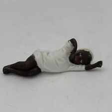 Antique VTG Bisque Figurine African Child Lying Down #852 picture