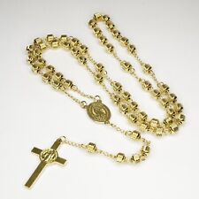 Rosary Beads Necklace Gold Plated Blessed by Pope for Men picture