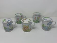 The Toscany Collection Coffee Mug Prelude Floral With Lids Japan Cup Vintage picture
