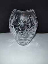 Vintage NACHTMANN BLEIKRISTALL German Clear Cut 24% Lead Crystal Etched Vase picture