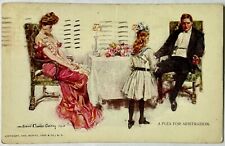 A PLEA FOR ARBITRATION. Howard Chandler Christy 1903 Love Romance Postcard. picture