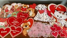 25 Vintage Valentines Day Die Cut Cardboard Cutouts Decorations Hallmark picture