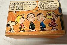 VINTAGE PEANUTS CHARLIE BROWN SCHMID BROs. Inc.  WOODEN MUSIC BOX 1970 RARE WKS picture