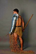Medieval Shoulder Pauldrons Steel & Bracer Gladiator Retiarius LOTR Hallowe PO41 picture