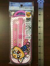 AGGRETSUKO SANRIO Childs CHOPSTICK/Cutlery SET WITH CASE FORK SPOON picture
