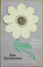 Mechanical 1910 Postcard, Daisy Fortune Card, Left Petals for Answers, Novelty picture