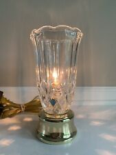 Vintage Crystal Cut Glass Boudoir Table Small Lamp 8.5” picture