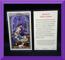 Holy Family Nativity Laminated Card Prayer to Obtain Favors Jesus Mary Joseph  picture