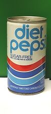 Vintage 1970-80 Diet Pepsi-Cola Sugar Free Can - Steel Metal - STILL SEALED WOW picture