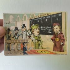 Antique Vintage Advertising Postcard NEW YORK STOCK EXCHANGE Kerr's Spool Cotton picture