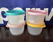 Tupperware 4oz / 120ml Snack Cup Clear Container with 4 Assorted Seal Set 4 New picture